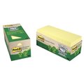 Post-It Sticky note Recycled Paper Greener Note Cabinet Pack With Storage Tray; 75 Sheets - Pad; Pack of  24 1272314